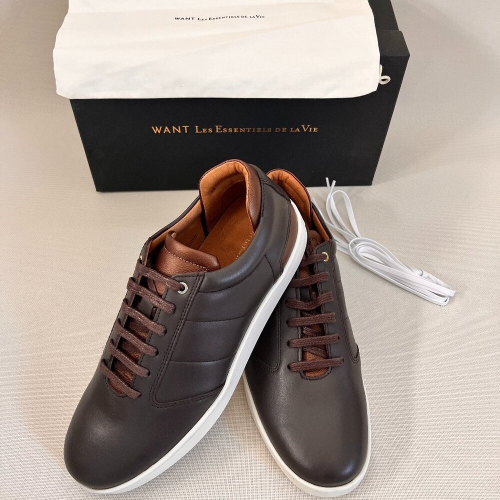 WANT Les Essentiels  Lennon Smooth Brown Leather Men's Shoes Size 41 - NWT